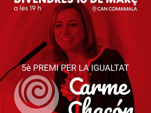 5º Premio Carme Chacón en Sant Vicenç dels Horts